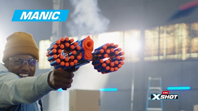 XSHOT Zuru Insanity Motorized Clip Mania Blaster with 72 Air